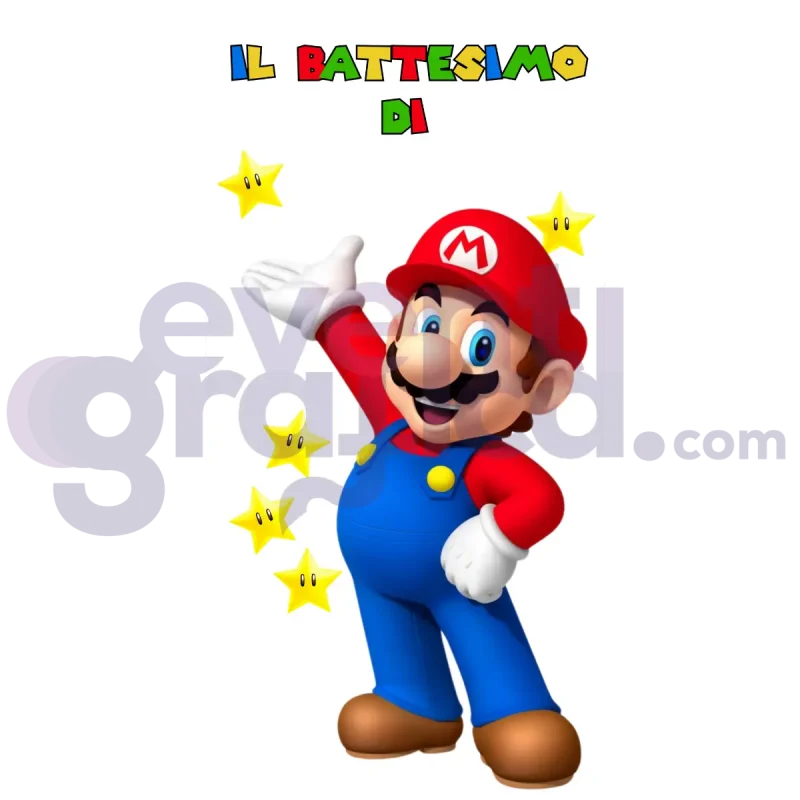 Super Mario Backdrop Battesimo