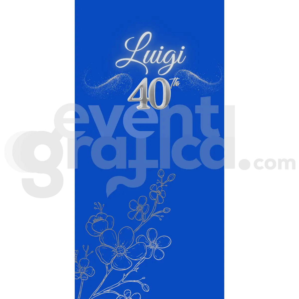 40 Anni Backdrop Compleanno 1