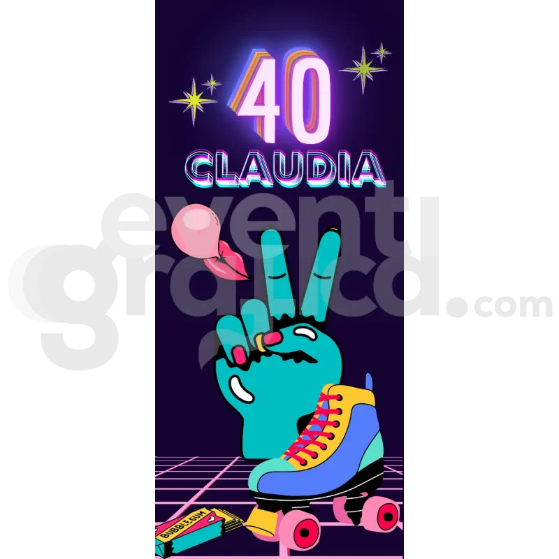 40 Anni Backdrop Compleanno 5