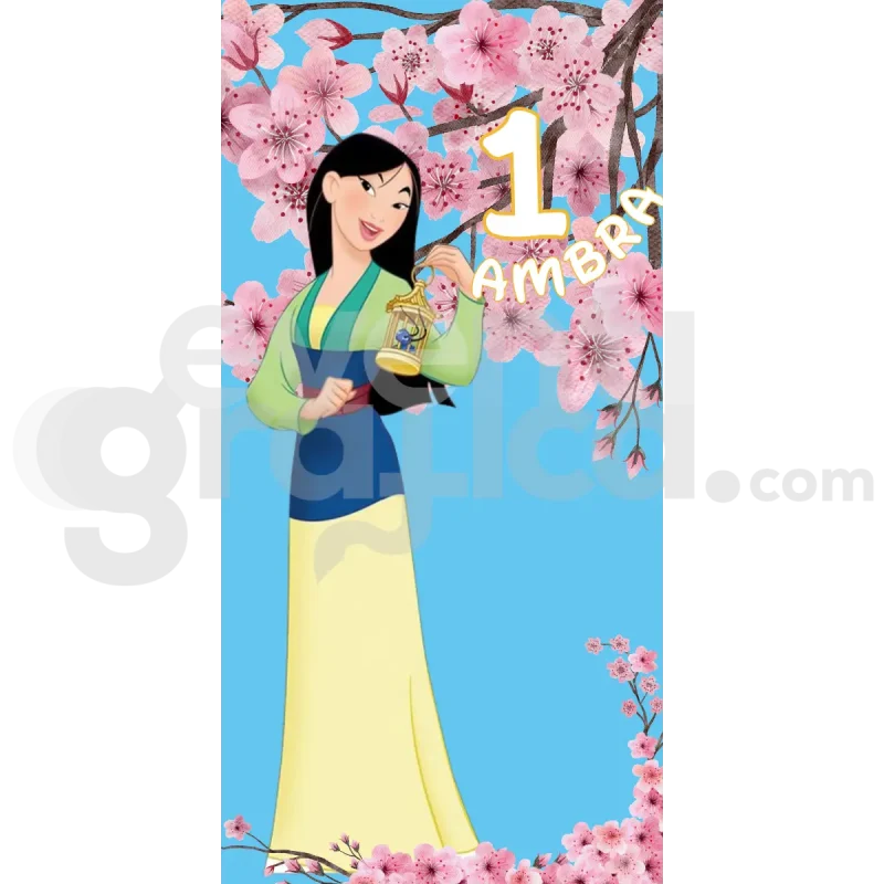 Mulan Backdrop Compleanno