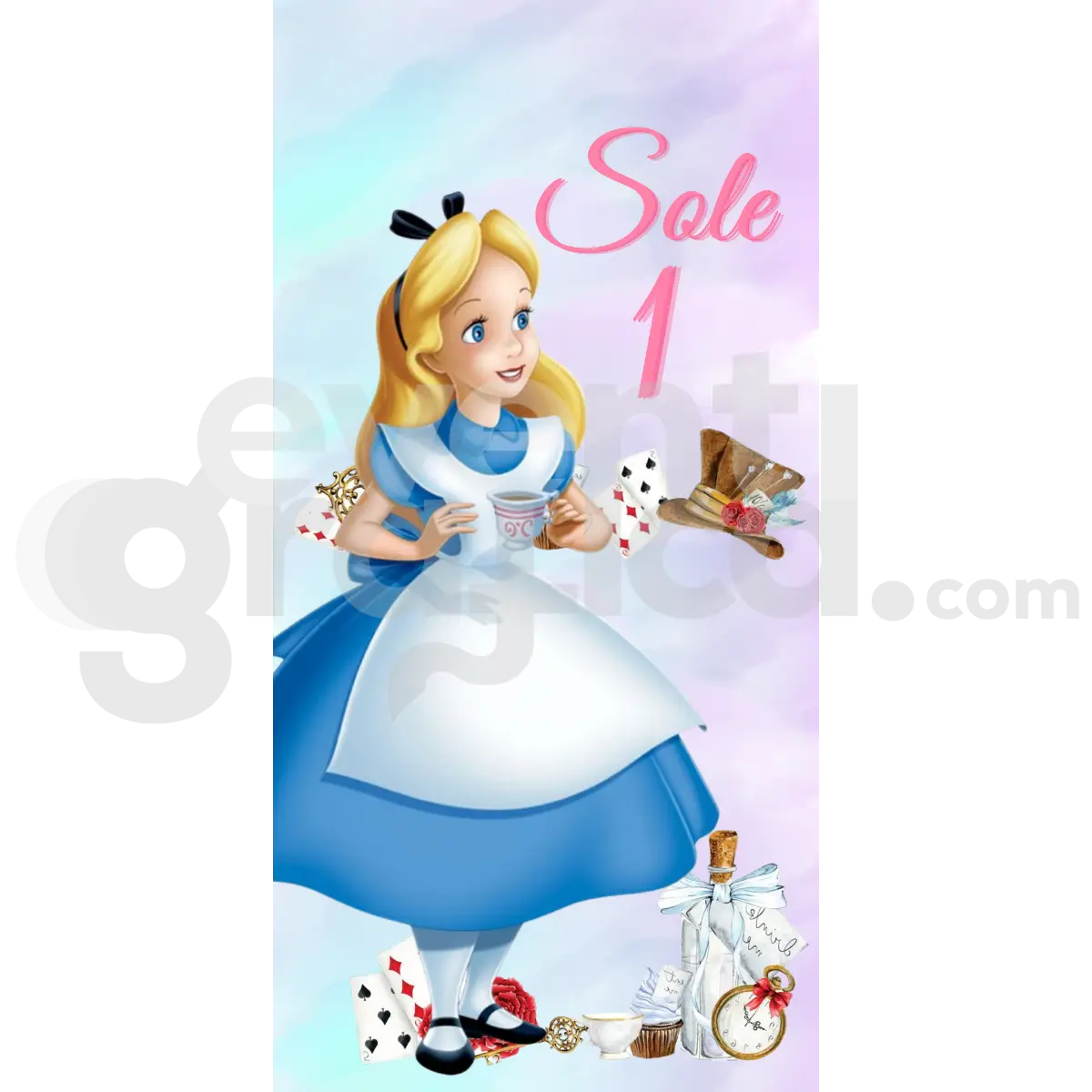 Alice Nel Paese Delle Meraviglie Backdrop Compleanno 1