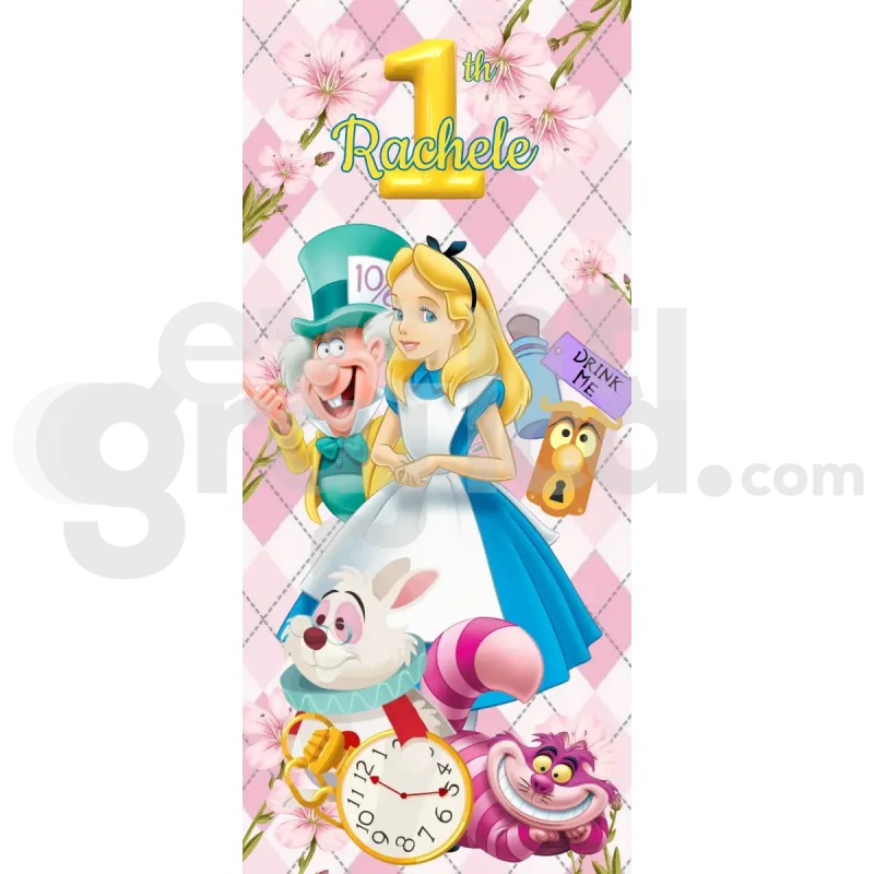 Alice Nel Paese Delle Meraviglie Backdrop Compleanno 3