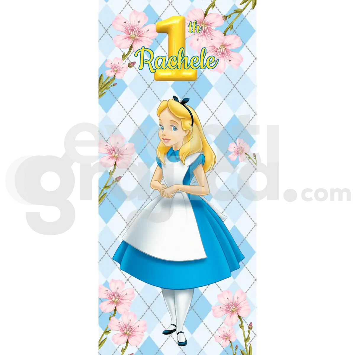 Alice Nel Paese Delle Meraviglie Backdrop Compleanno 4