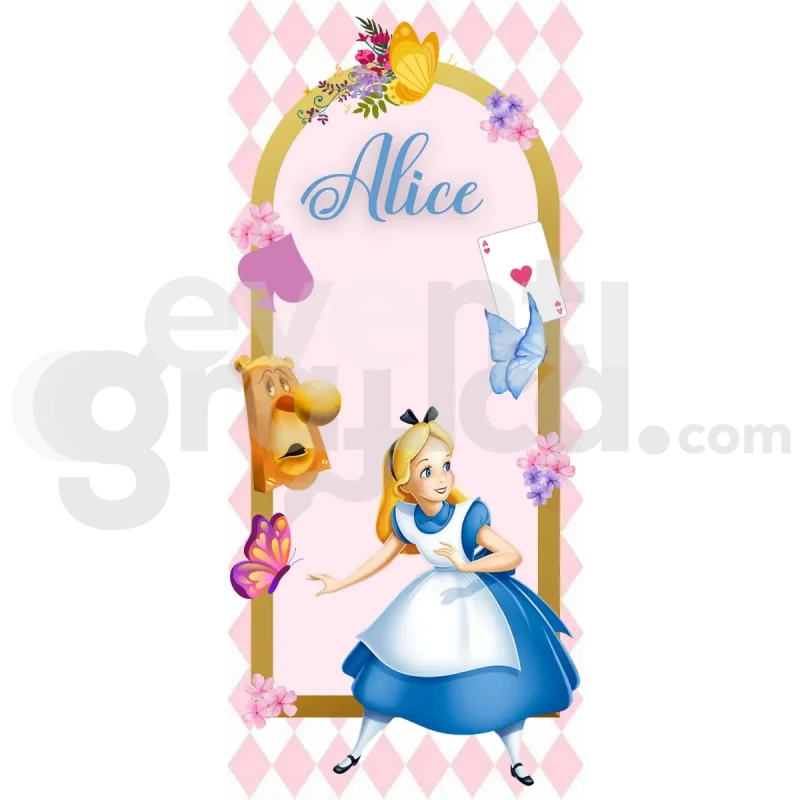 Alice Nel Paese Delle Meraviglie Backdrop Compleanno 5