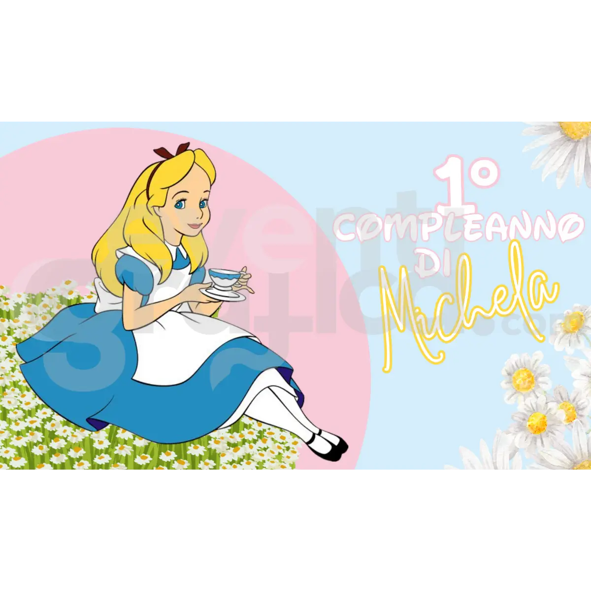 Alice Nel Paese Delle Meraviglie Backdrop Compleanno 7
