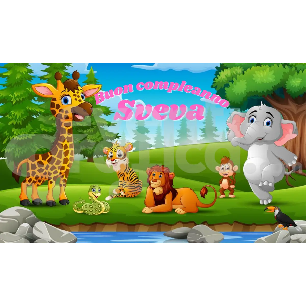 Animale Backdrop Compleanno 2