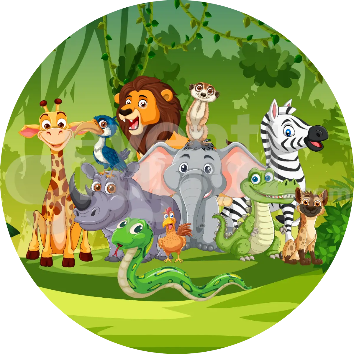 Animali Backdrop Compleanno 1