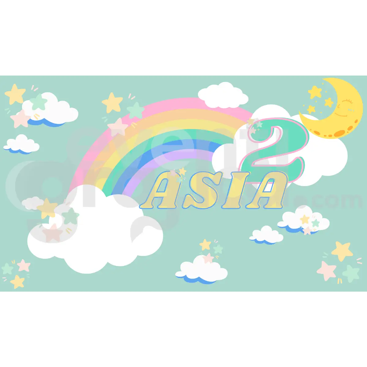 Arcobaleno Backdrop Compleanno 5