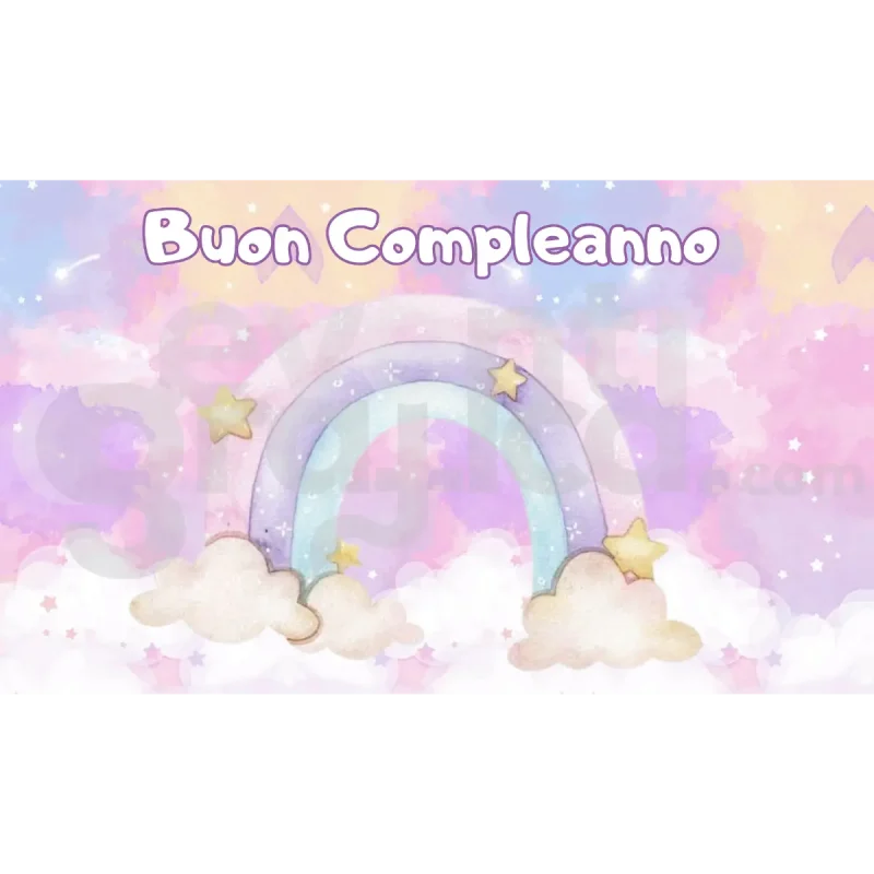 Arcobaleno Backdrop Compleanno 6