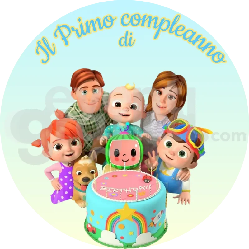 Cocomelon Backdrop Compleanno 1