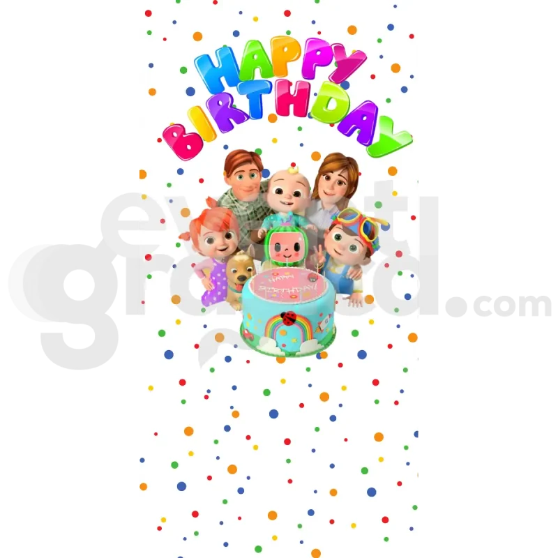 Cocomelon Backdrop Compleanno 3