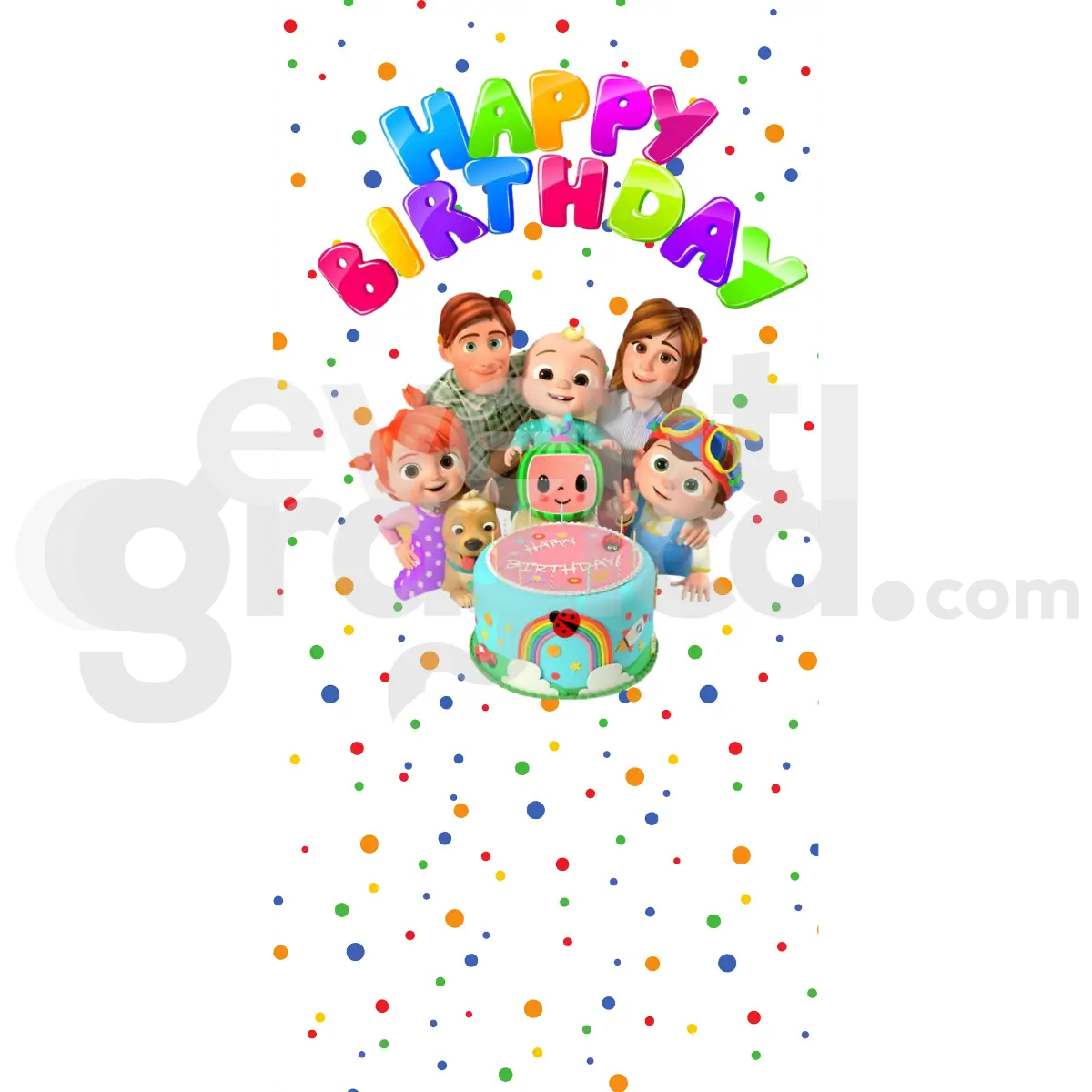 Cocomelon Backdrop Compleanno 3