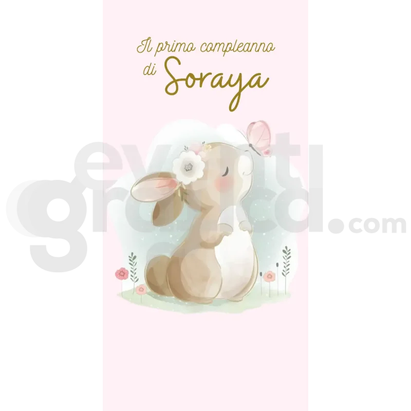 Coniglietta Backdrop Compleanno 1