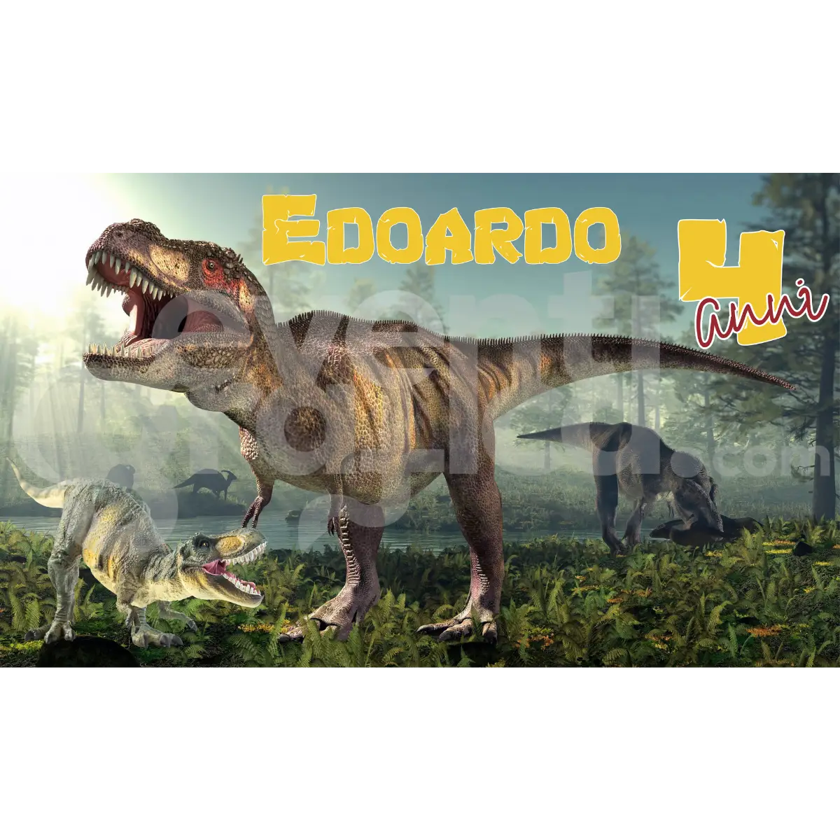 Dinosauro Backdrop Compleanno 3