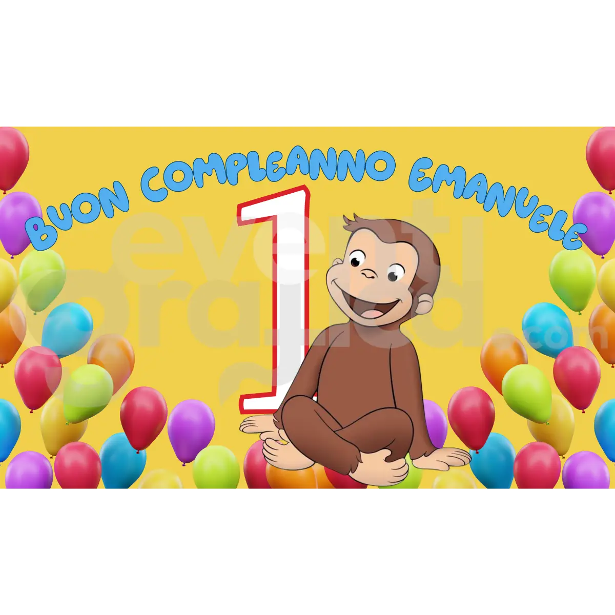 George La Scimmia Backdrop Compleanno 3