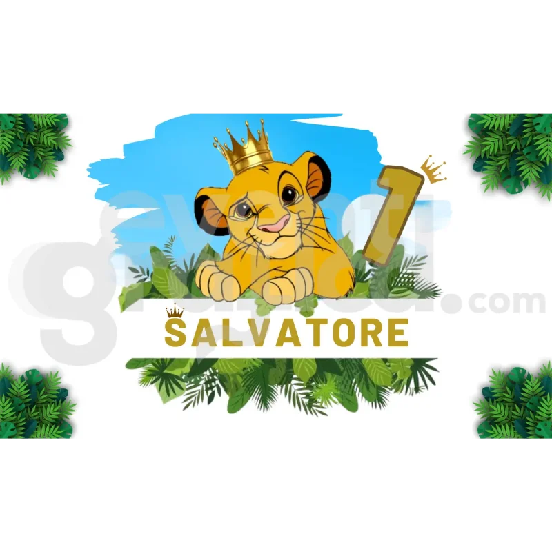Il Re Leone Backdrop Compleanno 16
