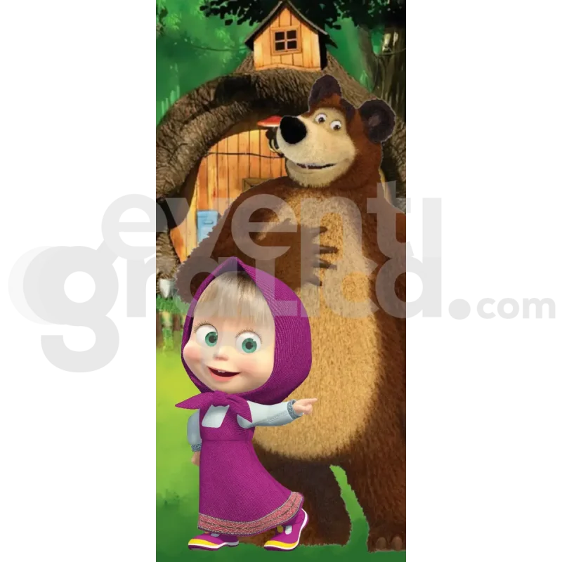 Masha E Orso Backdrop Compleanno 2