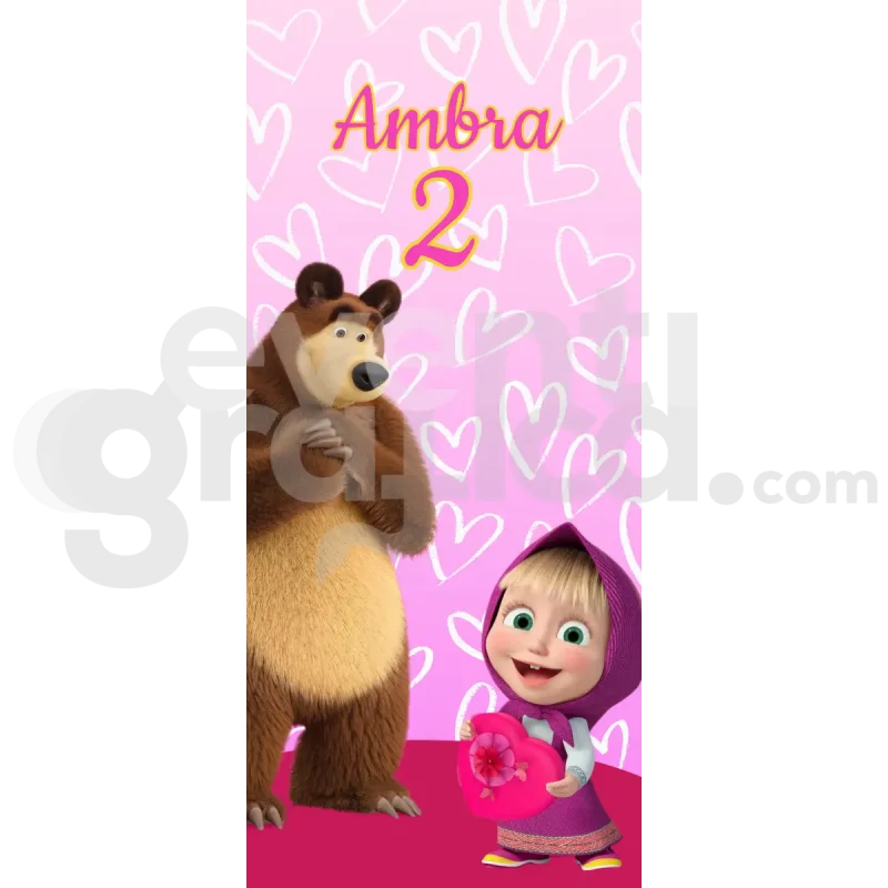 Masha E Orso Backdrop Compleanno 3