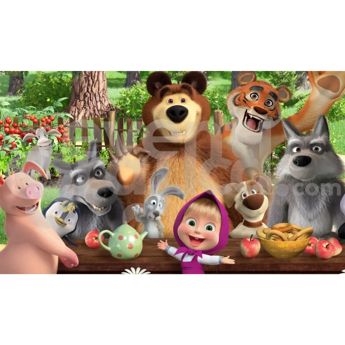 Masha E Orso Backdrop Compleanno 5