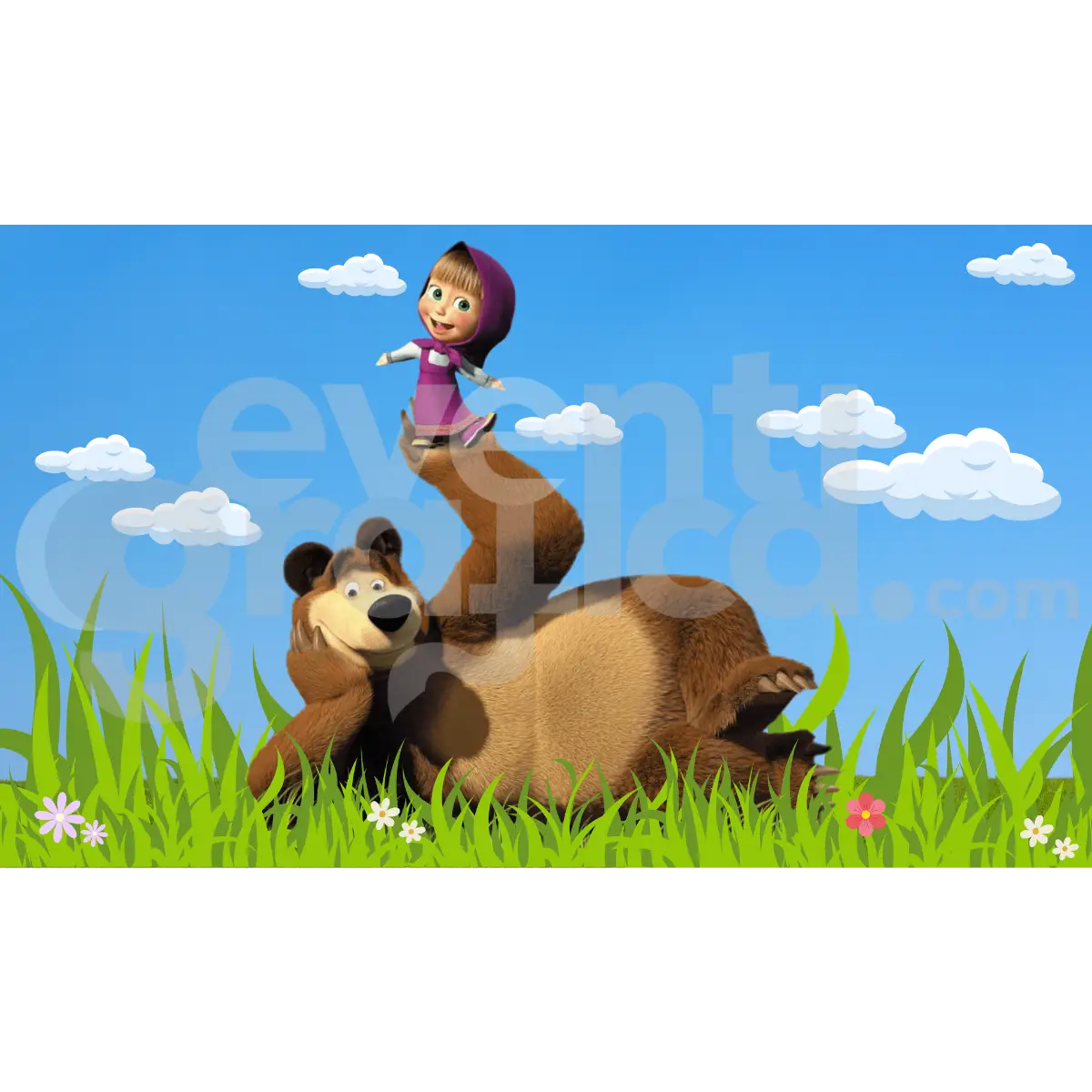 Masha E Orso Backdrop Compleanno 6