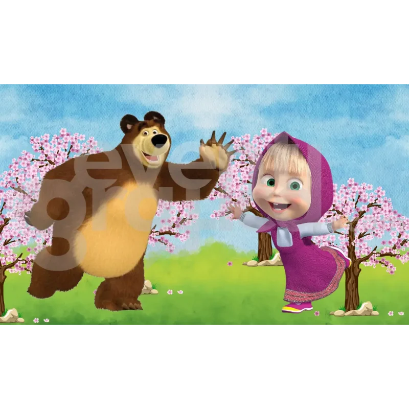 Masha E Orso Backdrop Compleanno 7
