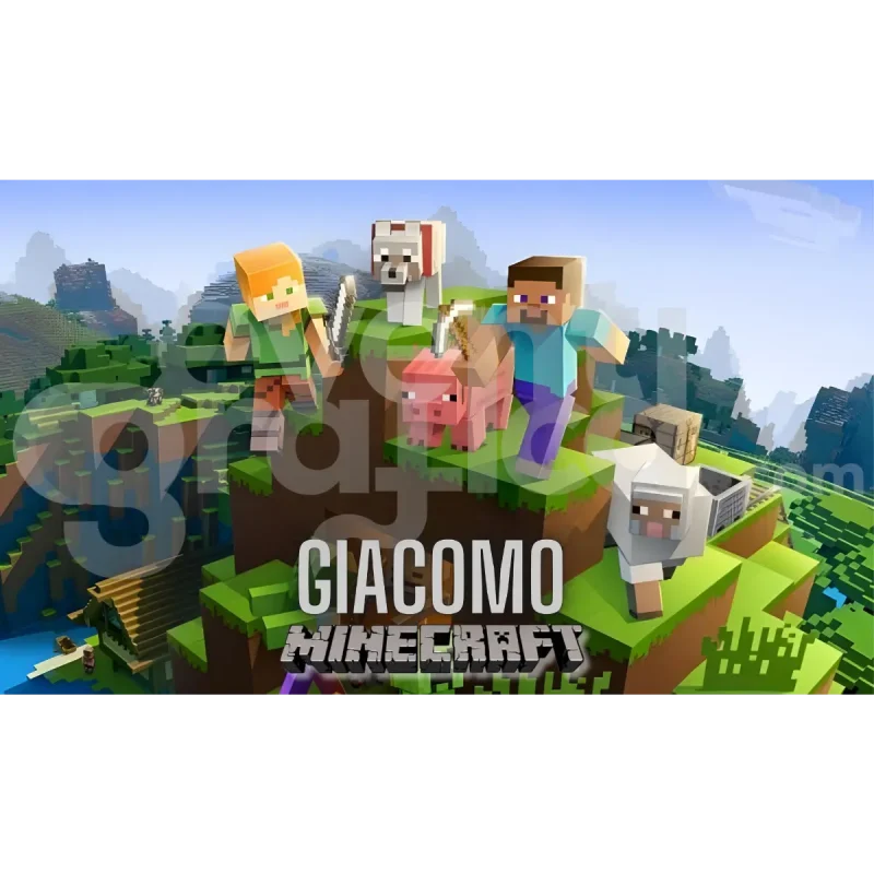 Minecraft Backdrop Compleanno 2