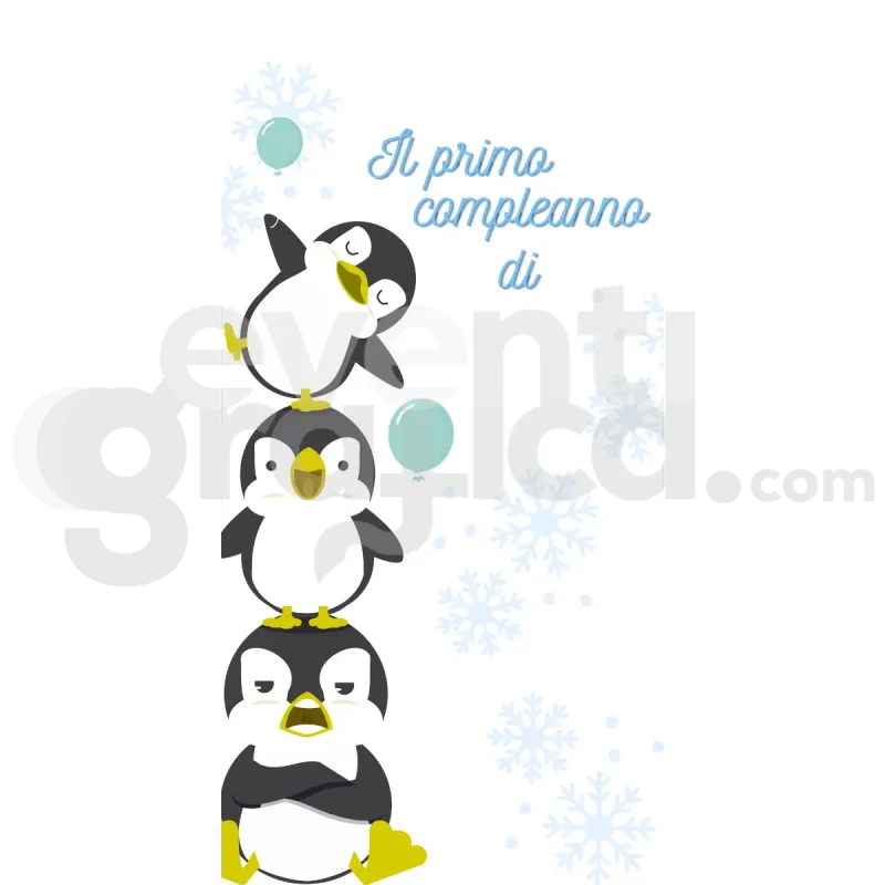 Pinguini Backdrop Compleanno