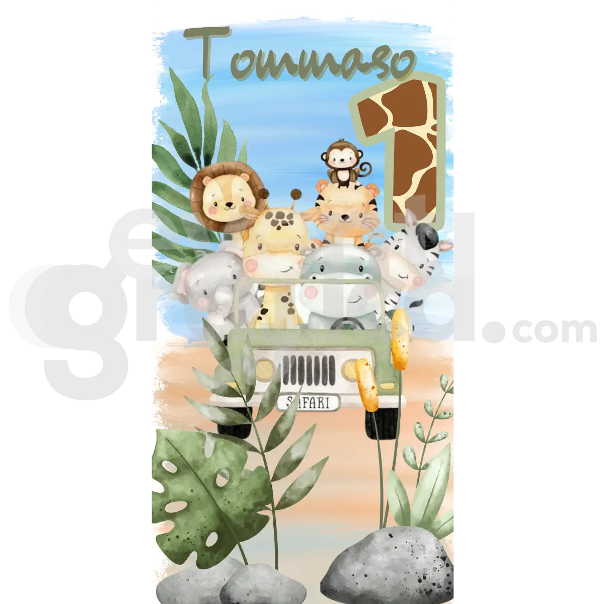 Safari Backdrop Compleanno 1