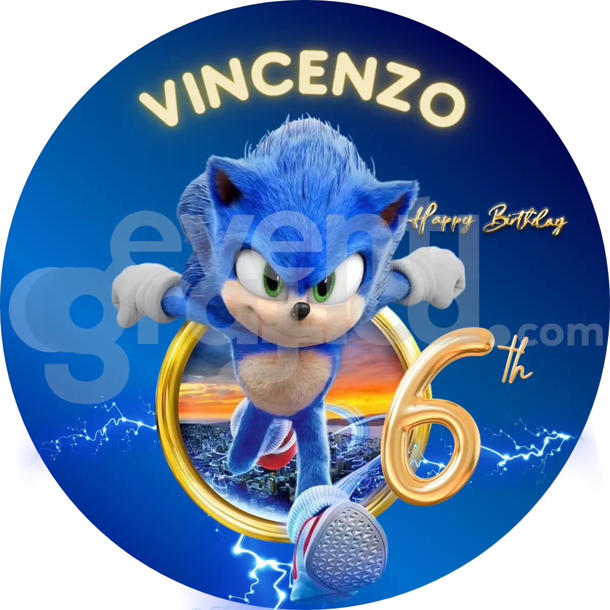 Sonic Backdrop Compleanno 1
