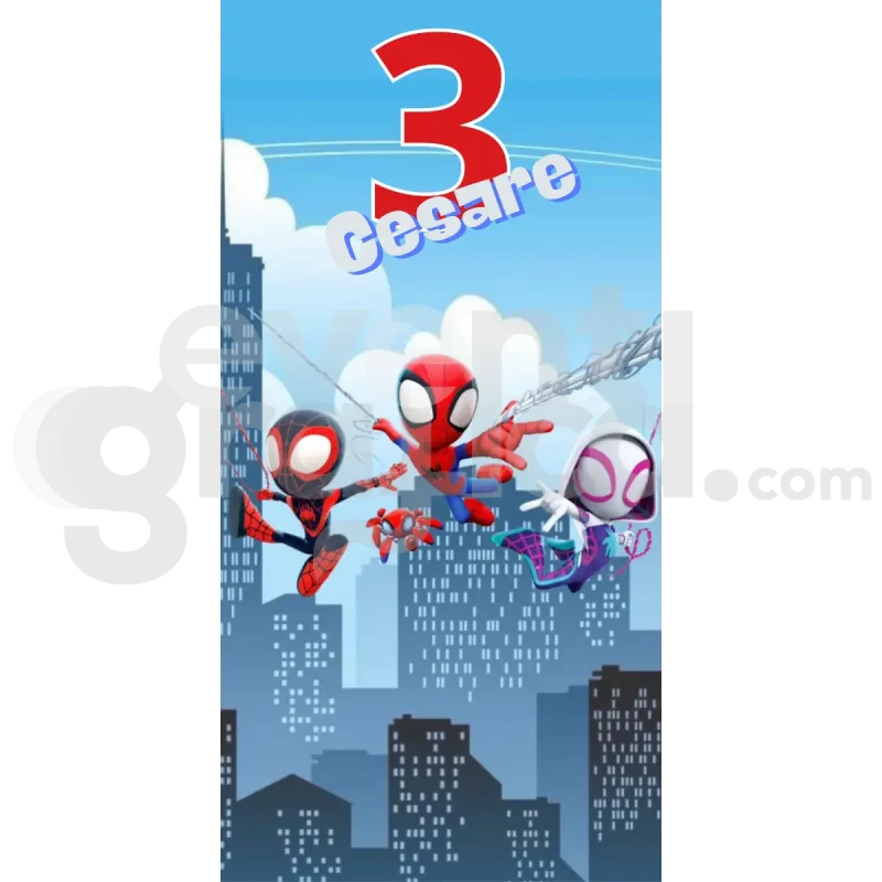 Spidey Backdrop Compleanno 1