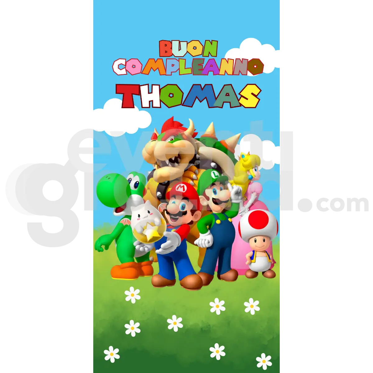 Super Mario Backdrop Compleanno 2