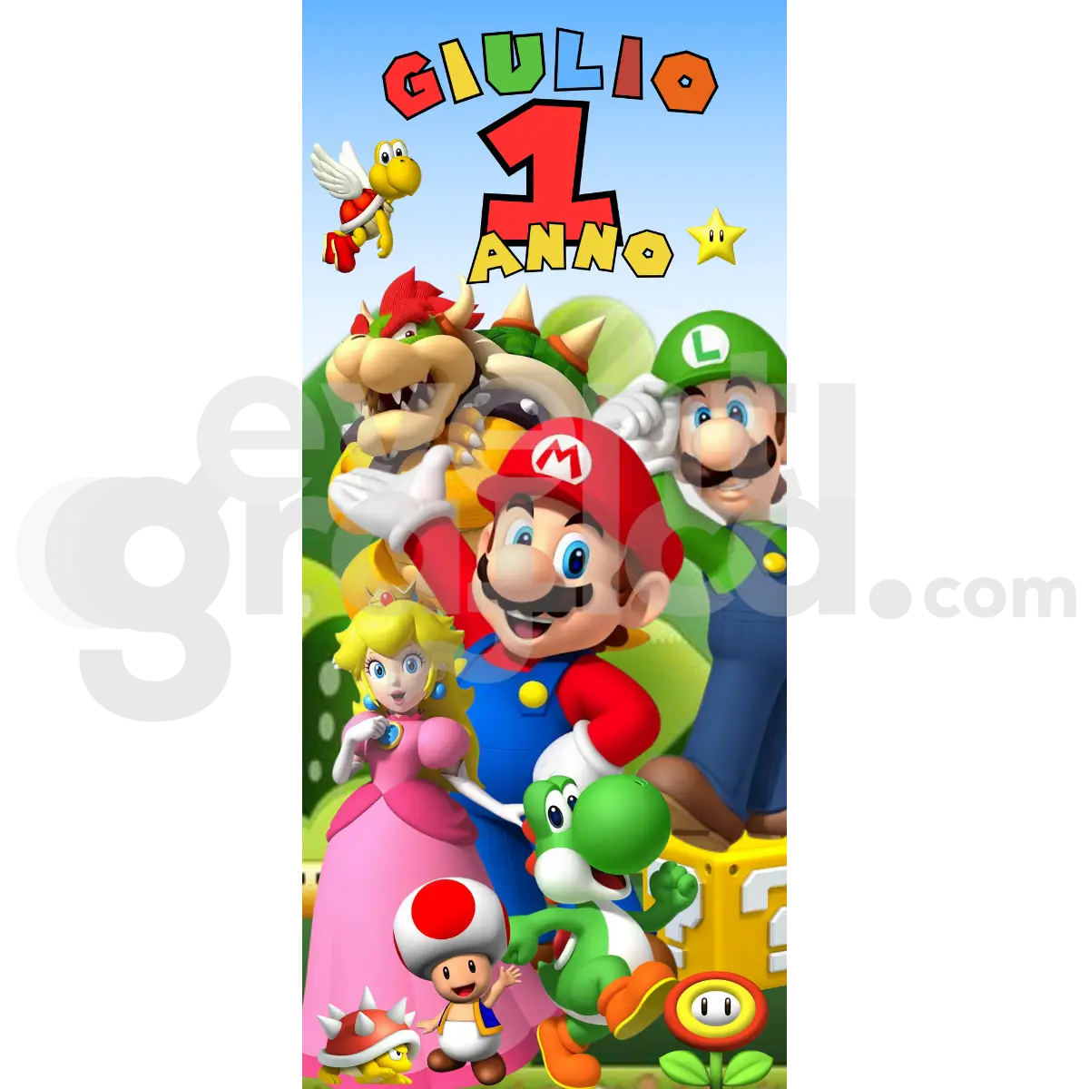 Super Mario Backdrop Compleanno 3