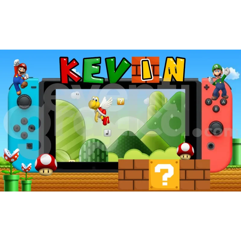 Super Mario Backdrop Compleanno 6