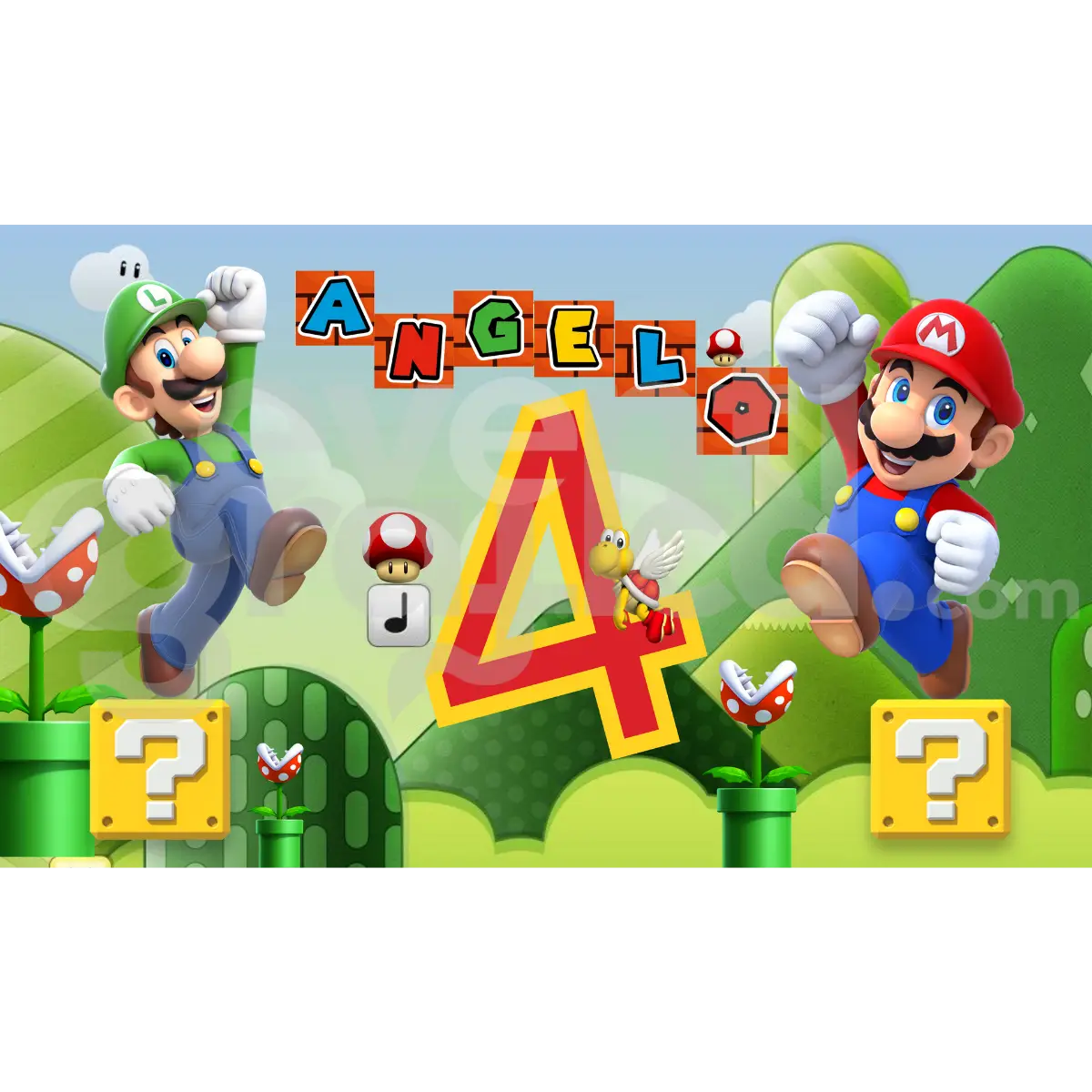 Super Mario Backdrop Compleanno 7