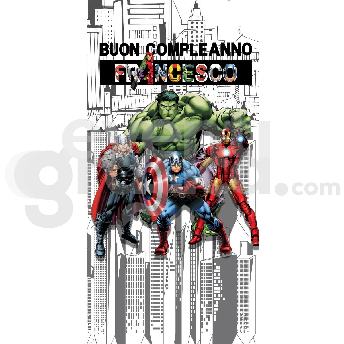 Supereroi Backdrop Compleanno 1