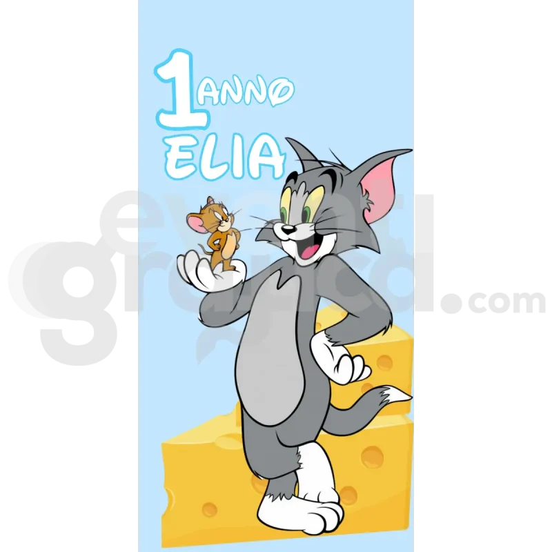 Tom E Jerry Backdrop Compleanno 1