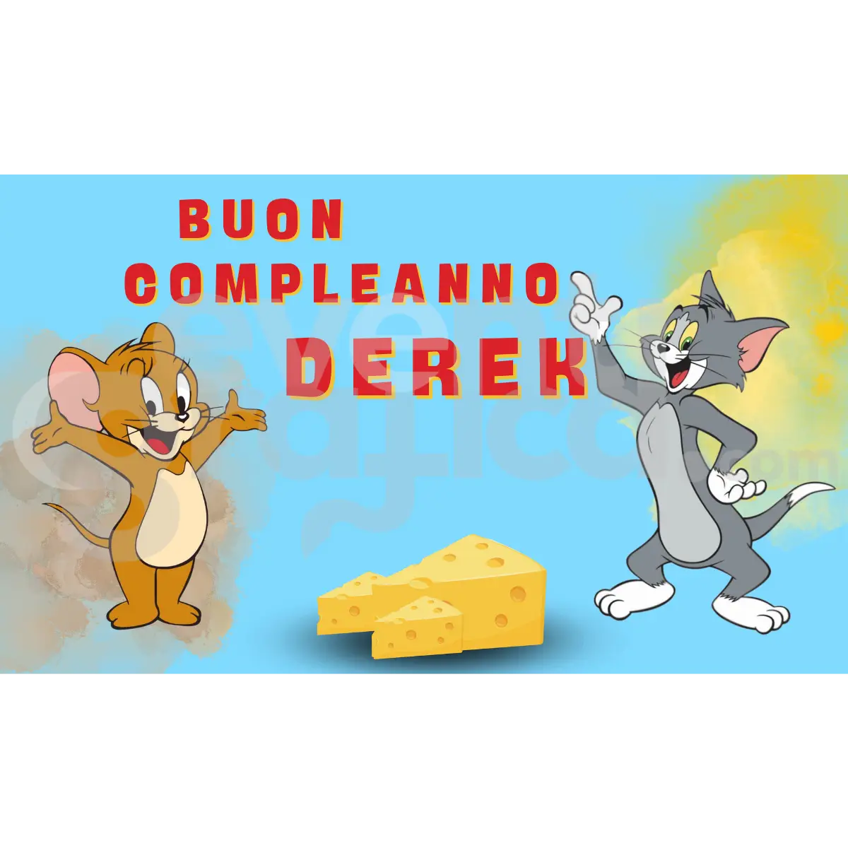 Tom E Jerry Backdrop Compleanno