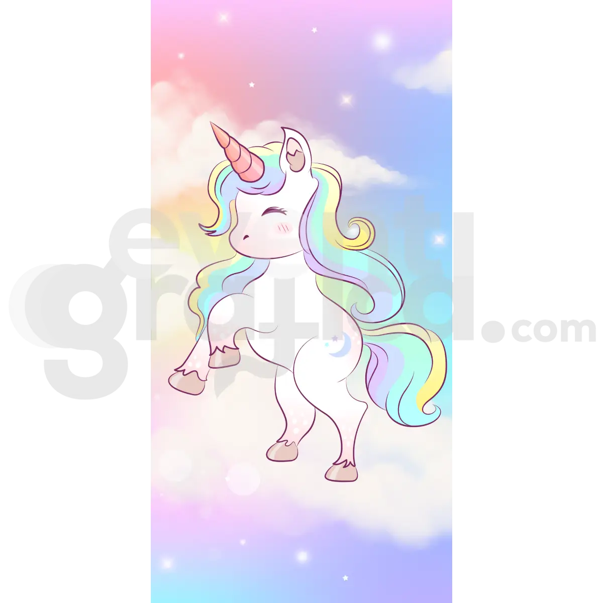 Unicorno Backdrop Compleanno 1