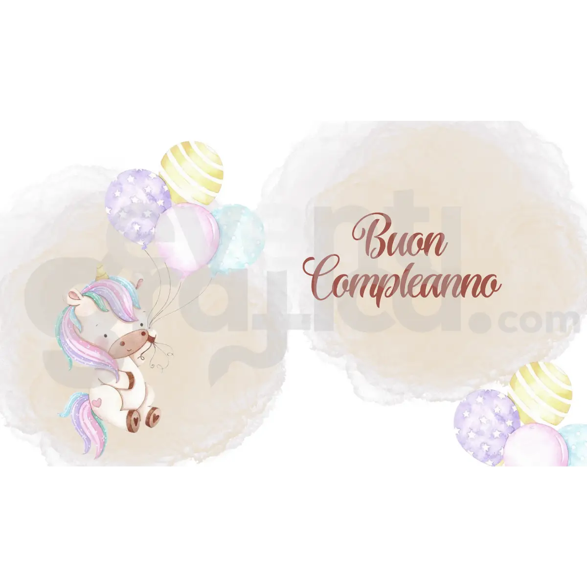 Unicorno Backdrop Compleanno 4