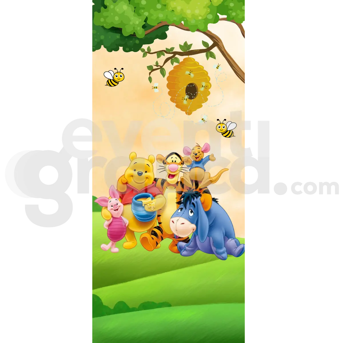 Winie The Pooh Backdrop Compleanno 10