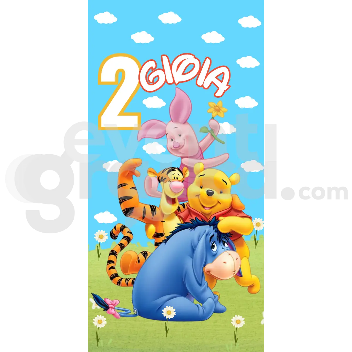 Winie The Pooh Backdrop Compleanno 2