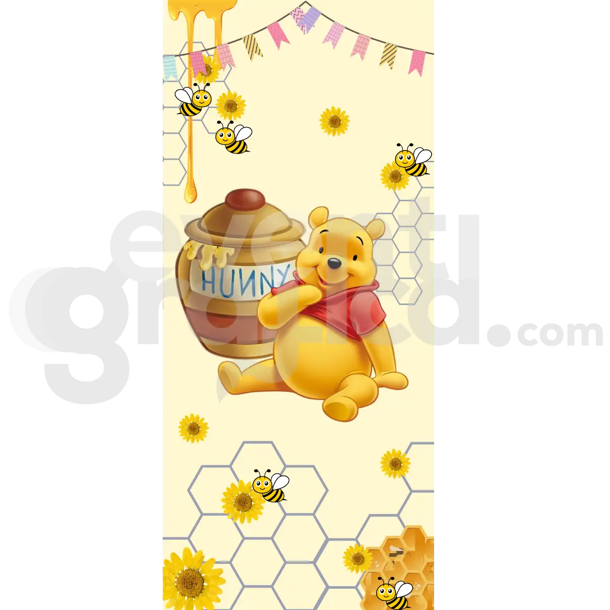 Winie The Pooh Backdrop Compleanno 8