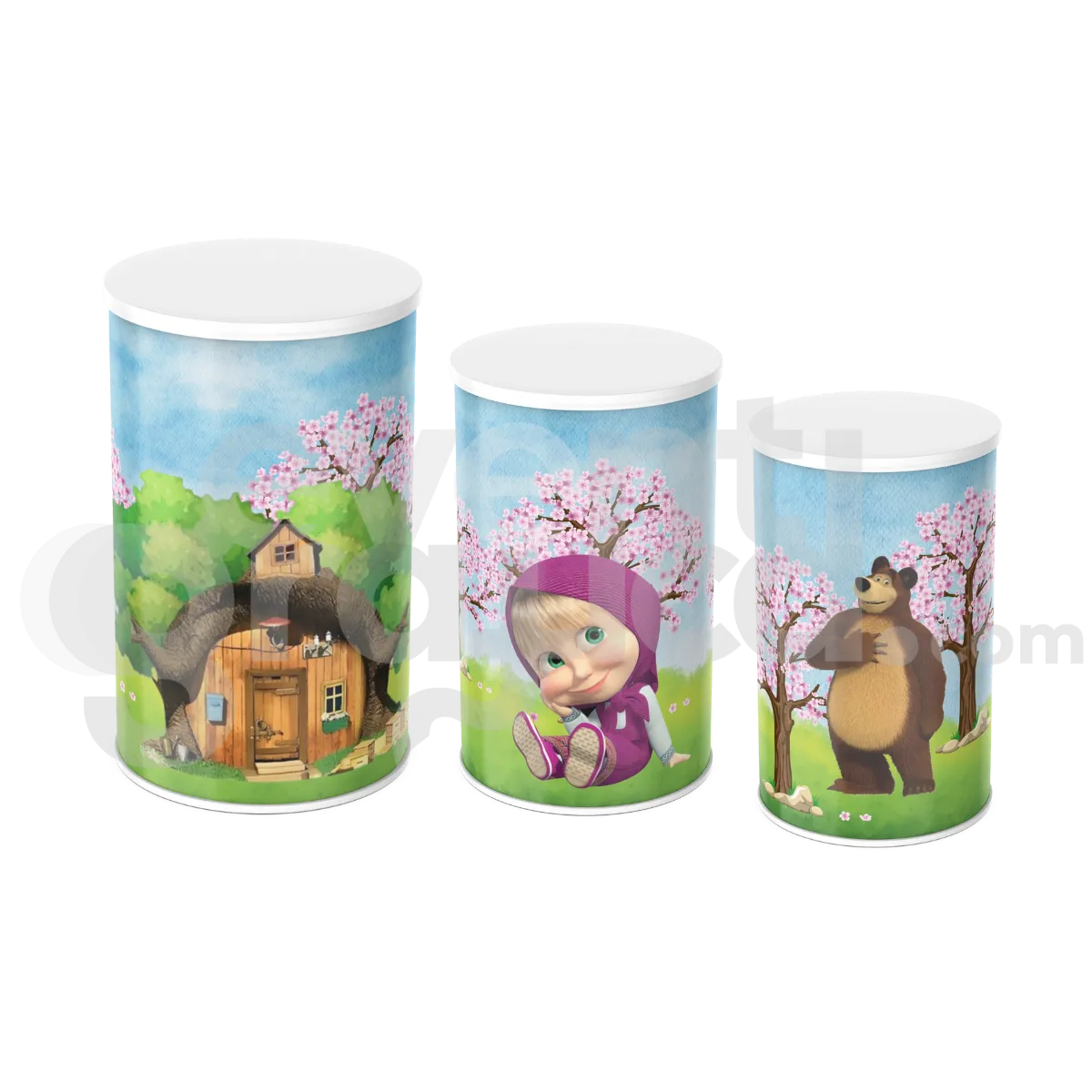 Masha E Orso Cilindri Compleanno 8